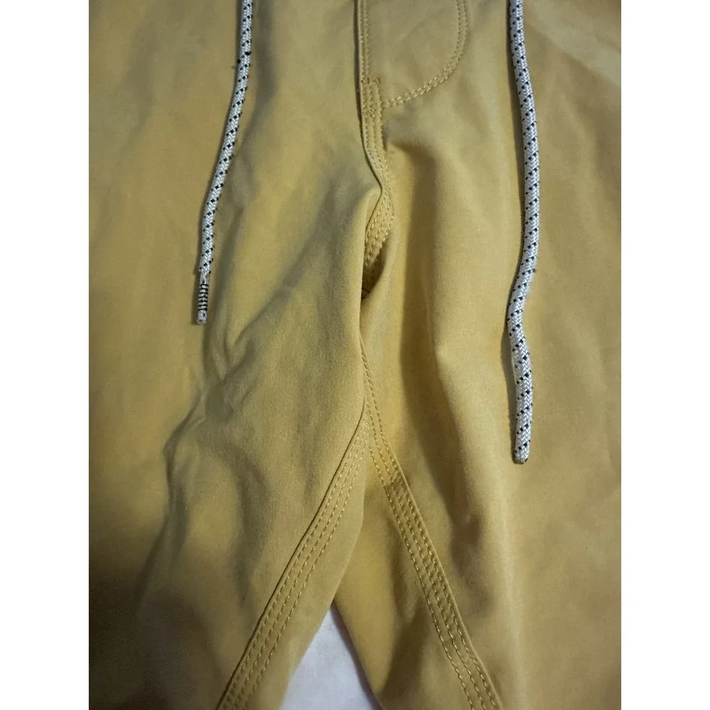 Vissla Board Shorts Men 28‎ Mustard Yellow Solid Swim Trunks Pocket Board Shorts